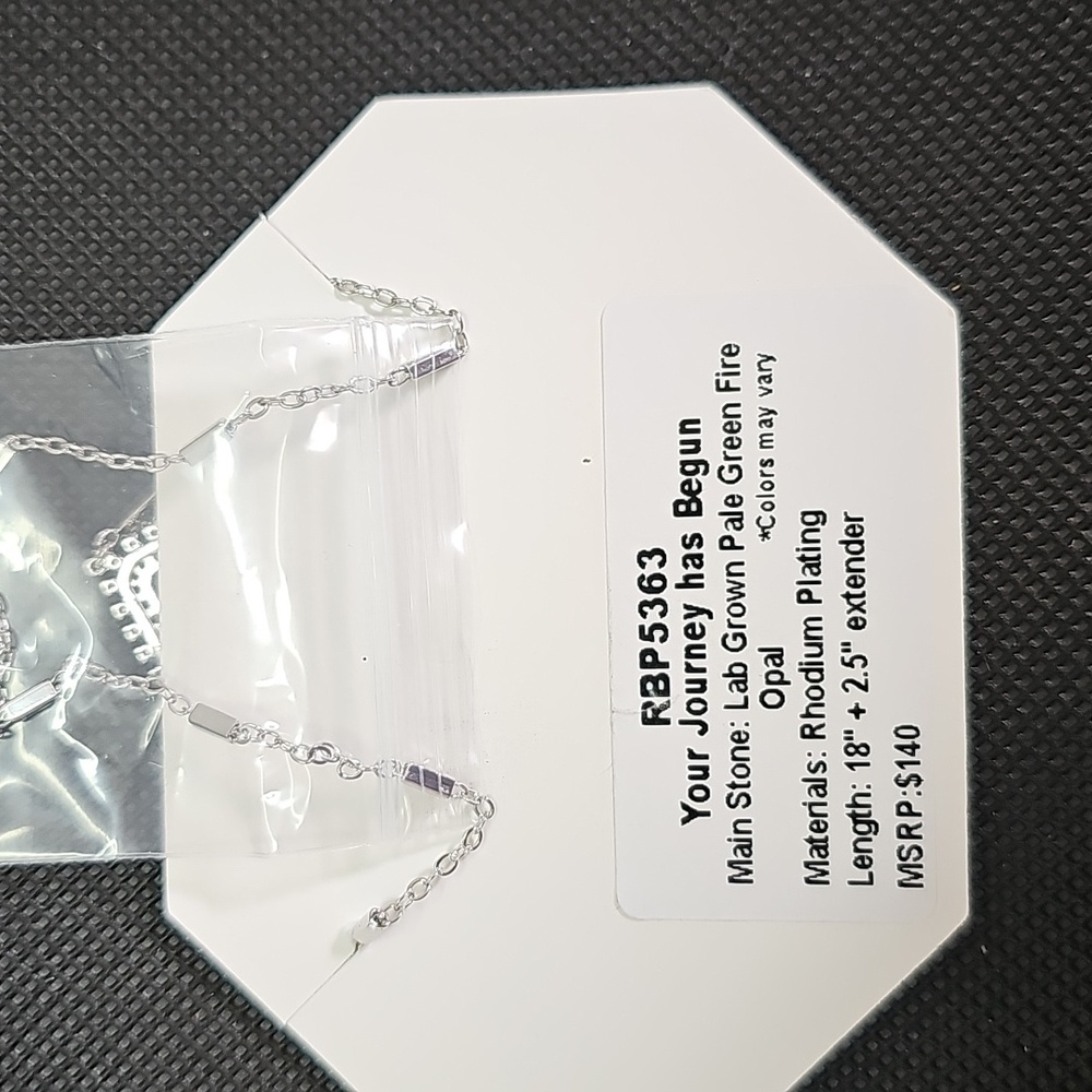 NIB Bomb Party Original "Your Journey Has Begun" Fire Opal Necklace - Picture 3 of 4